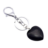 Maxbell Heart Shape Gemstone Pendant Keychain Keyring DIY Necklace Jewelry Black 2