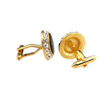 Maxbell Fashion Mens Brass Business Cufflinks Wedding Party Festival Gift  Gold