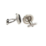 Maxbell Fashion Mens Brass Business Cufflinks Wedding Party Festival Gift  Silver