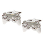 Maxbell Unique Men Multicolor Hand Shank Cufflinks Business Shirt Cufflinks  Silver