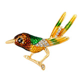 Maxbell Colorful Enamel Bird with Branch Animal Branch Vivid Wedding Brooch Pin