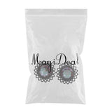 Maxbell 2pcs Crystal Stainless Steel Ear Plug Flesh Ear Plug Tunnel Expander 16mm