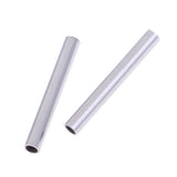 Maxbell 10 Pieces Silver Stainless Steel Tubes Watch Band Strap Tube Accessory 24mm