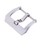 Maxbell Stainless Steel Screw-in Buckle Watch Band Strap Polished Silver Clasp 20mm