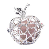 Max Fruit Apple Shape Bead Cage Locket Pendant DIY Necklace Bracelet Red 2