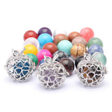 Max Fruit Apple Shape Bead Cage Locket Pendant DIY Necklace Bracelet Red 2