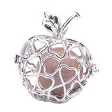 Max Fruit Apple Shape Bead Cage Locket Pendant DIY Necklace Bracelet Red 2