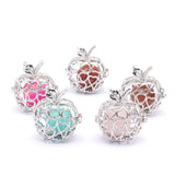 Maxbell Fruit Apple Shape Bead Cage Locket Pendant DIY Necklace Bracelet Green 2