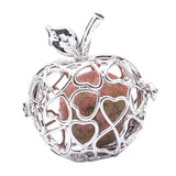Maxbell Fruit Apple Shape Bead Cage Locket Pendant DIY Necklace Bracelet Green 2