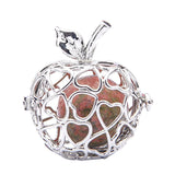 Maxbell Fruit Apple Shape Bead Cage Locket Pendant DIY Necklace Bracelet Green 2