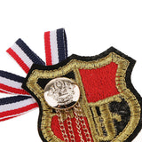 Maxbell Trendy Navy British Style Alloy Fabric Corsage Badges Brooch Pins Accessory