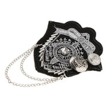 Maxbell Trendy British Style Retro Costume Farbic Brooches Pin Badge Corsages Silver