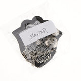 Maxbell Trendy British Style Retro Costume Farbic Brooches Pin Badge Corsages Silver