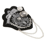 Maxbell Trendy British Style Retro Costume Farbic Brooches Pin Badge Corsages Silver