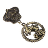 Maxbell Punk Skull Rose Dragon Head Wheel Pendant Crown Badge Uniform Brooch Pin