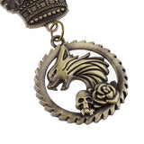 Maxbell Punk Skull Rose Dragon Head Wheel Pendant Crown Badge Uniform Brooch Pin