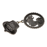 Maxbell Punk Skull Rose Dragon Head Wheel Pendant Crown Badge Uniform Brooch Pin