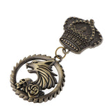 Maxbell Punk Skull Rose Dragon Head Wheel Pendant Crown Badge Uniform Brooch Pin