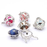 Maxbell Tree of Life Copper Beads Cage Locket Pendant for Necklace Bracelet Alabastro