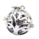 Maxbell Tree of Life Copper Beads Cage Locket Pendant for Necklace Bracelet Alabastro