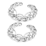 Maxbell 1 Pair Hollow Stainless Steel Floral Round Circle Clip On Mamilo Ring