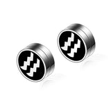 Maxbell Constellation Earrings Clips Stainless Steel Punk Magnet Ear Studs Aquarius