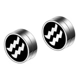 Maxbell Constellation Earrings Clips Stainless Steel Punk Magnet Ear Studs Aquarius