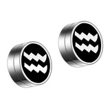 Maxbell Constellation Earrings Clips Stainless Steel Punk Magnet Ear Studs Aquarius