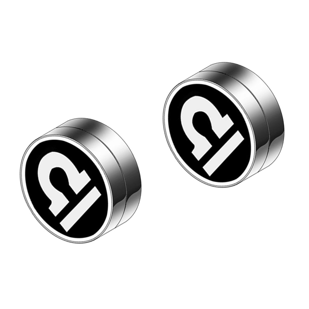 Maxbell Constellation Earrings Clips Stainless Steel Punk Magnet Ear Studs Libra