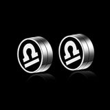 Maxbell Constellation Earrings Clips Stainless Steel Punk Magnet Ear Studs Libra