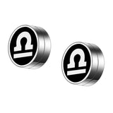 Maxbell Constellation Earrings Clips Stainless Steel Punk Magnet Ear Studs Libra