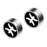 Maxbell Constellation Earrings Clips Stainless Steel Punk Magnet Ear Studs Pisces