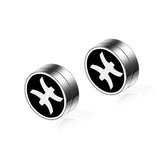 Maxbell Constellation Earrings Clips Stainless Steel Punk Magnet Ear Studs Pisces