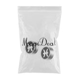 Maxbell Constellation Earrings Clips Stainless Steel Punk Magnet Ear Studs Pisces