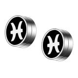 Maxbell Constellation Earrings Clips Stainless Steel Punk Magnet Ear Studs Pisces