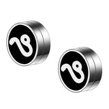 Maxbell Constellation Earrings Clips Stainless Steel Punk Magnet Ear Studs Leo