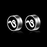 Maxbell Constellation Earrings Clips Stainless Steel Punk Magnet Ear Studs Leo