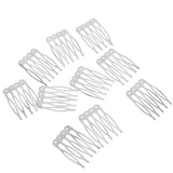 Maxbell Vintage Blank Metal Hair Comb for Bridal Hair Accessories DIY 2.7cm Silver