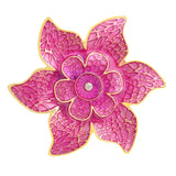 Maxbell Rhinestone Redbud Flower Brooch Pin Women Fashion Jewelry Clothes Accessory