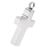 Maxbell Stainless Steel Hollow Cross Cremation Urn Keepsake Pet Pendant Smooth Cross