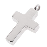 Maxbell Stainless Steel Hollow Cross Cremation Urn Keepsake Pet Pendant Smooth Cross