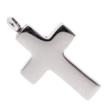 Maxbell Stainless Steel Hollow Cross Cremation Urn Keepsake Pet Pendant Smooth Cross