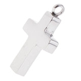 Maxbell Stainless Steel Hollow Cross Cremation Urn Keepsake Pet Pendant Smooth Cross