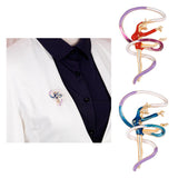 Maxbell Trendy Enamel Sports Gymnastics Brooch Whirling Girls Ribbon Brooches  Red
