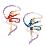 Maxbell Trendy Enamel Sports Gymnastics Brooch Whirling Girls Ribbon Brooches  Red