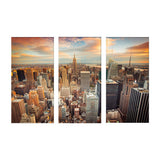 Maxbell 3 Panels City Painting Wall Art Picture Print on Canvas for Home Decoration