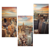 Maxbell 3 Panels City Painting Wall Art Picture Print on Canvas for Home Decoration