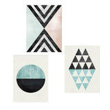 Maxbell 3pcs Nordic Style Modern Abstract Geometric Decorative Wall Art Painting S