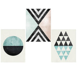 Maxbell 3pcs Nordic Style Modern Abstract Geometric Decorative Wall Art Painting S
