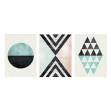 Maxbell 3pcs Nordic Style Modern Abstract Geometric Decorative Wall Art Painting L